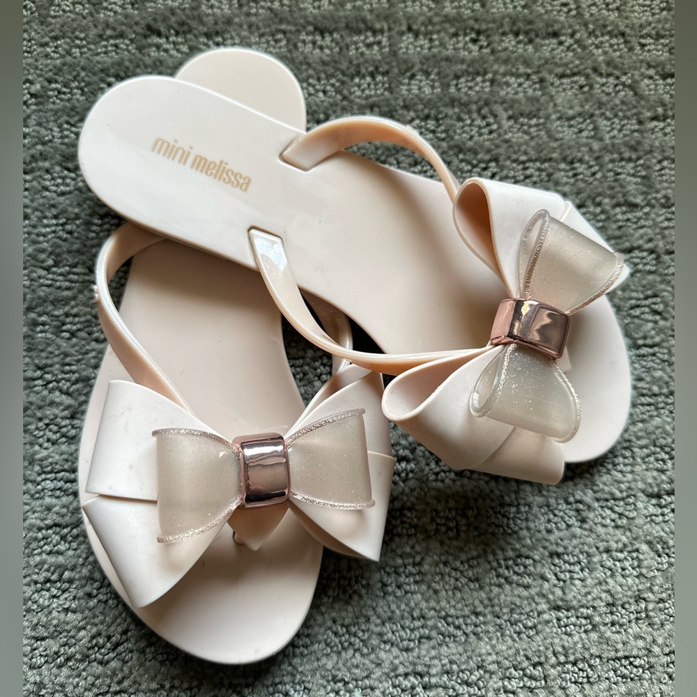 COPY - Mini Melissa pink bow flip flop (girls)